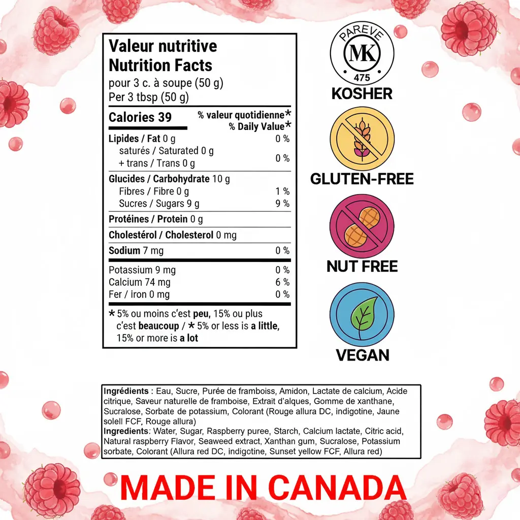 Kosher vegan nut free allergene free raspberry made in Canada (2).webp