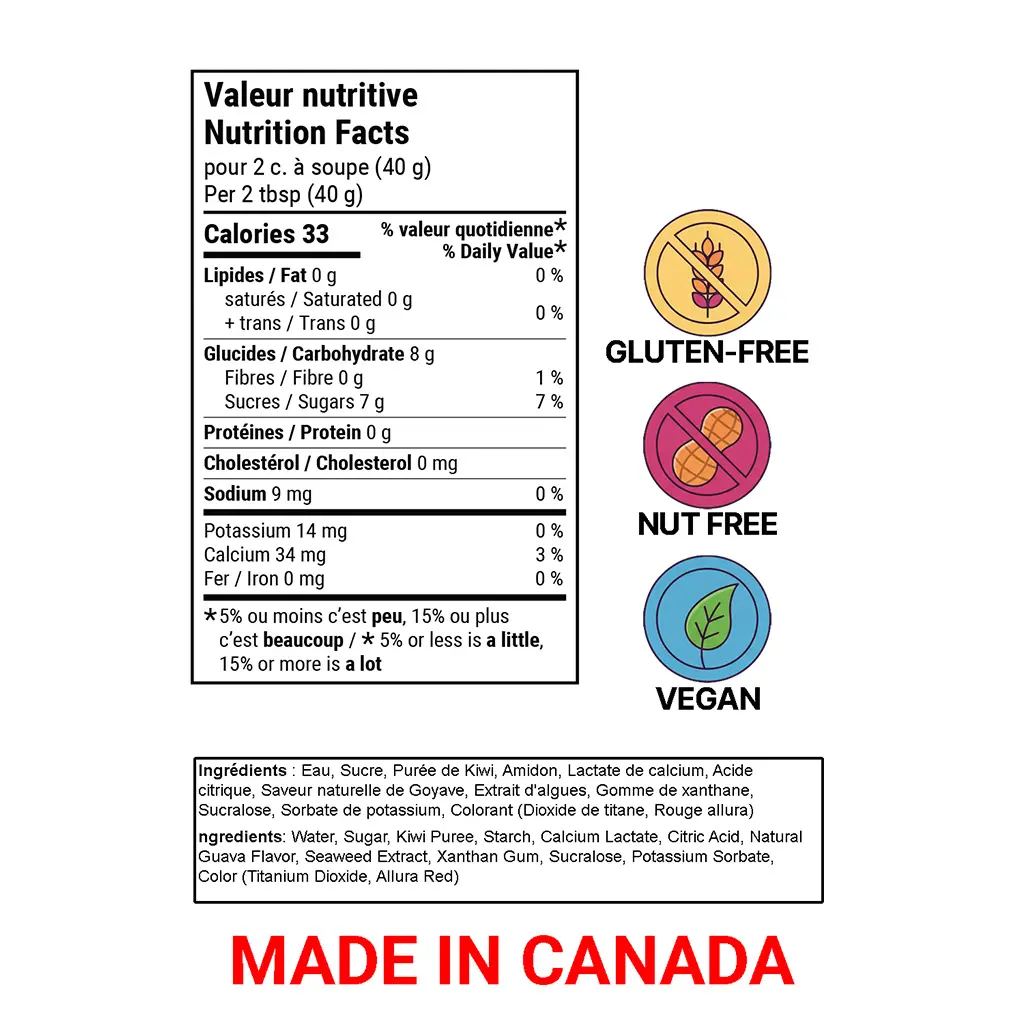Kosher vegan nut free allergene free guava made in Canada.webp