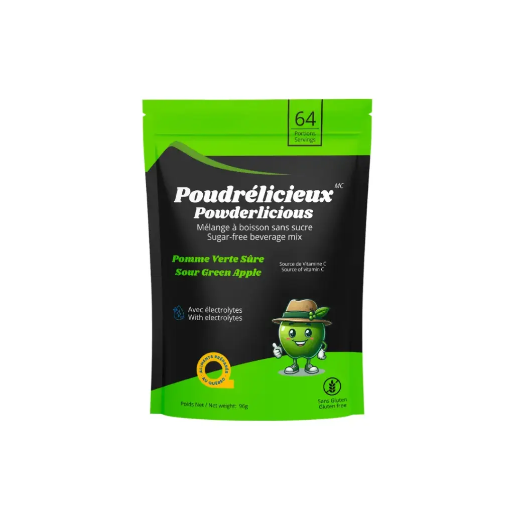 Mélange à boisson sans sucre -Pomme verte sure 96 g 