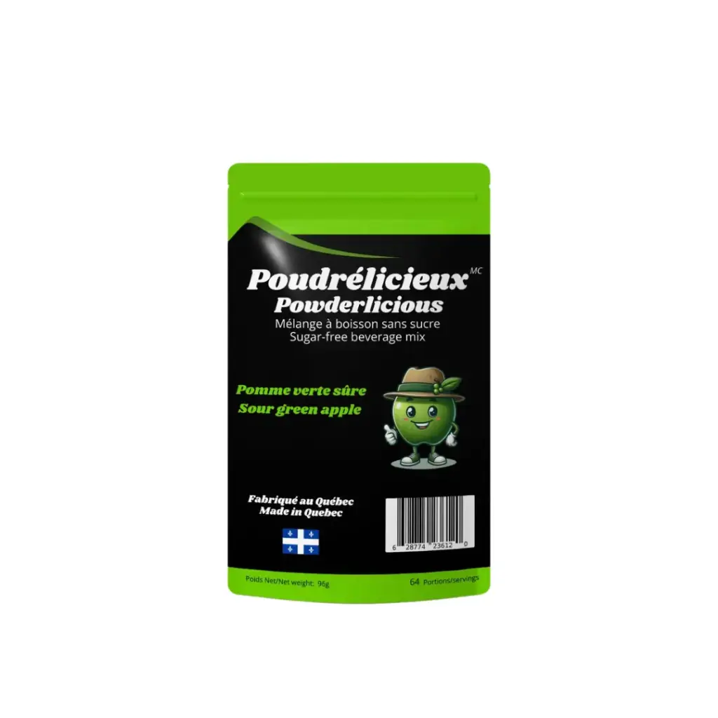 Powder drink mix w/o sugar - Sour green apple 96 g