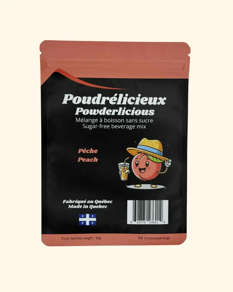 Mélange à boisson sans sucre - Pêche 96 g 