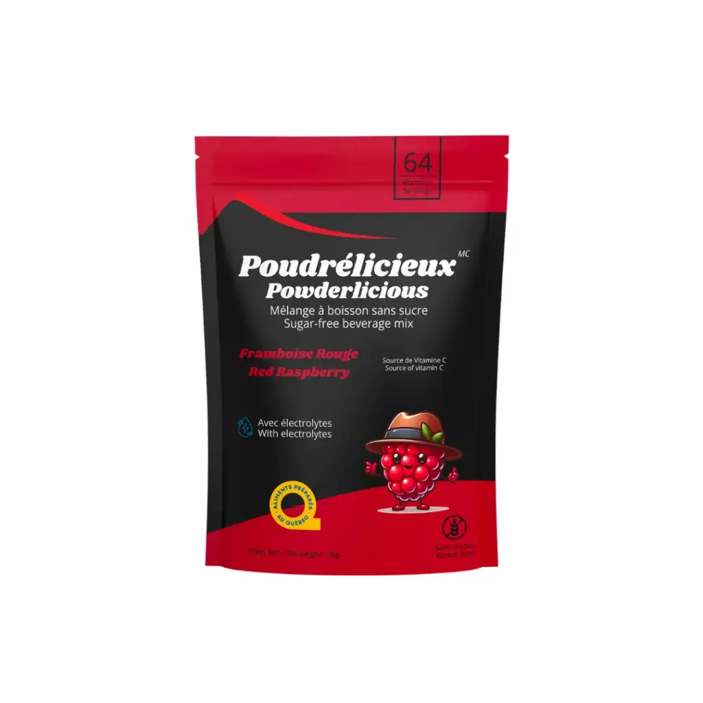 Powder drink mix w/o sugar - Red raspberry 96 g  