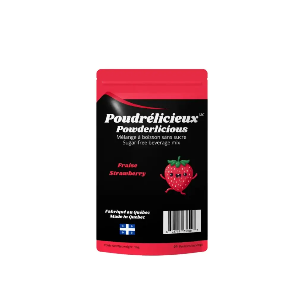 Mélange à boisson sans sucre - Fraise 96 g