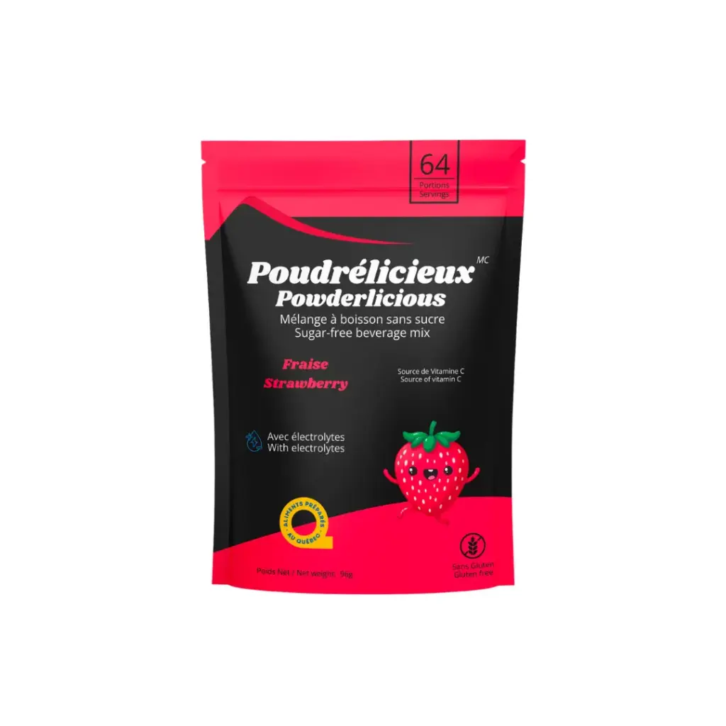 Powder drink mix w/o sugar - Strawberry 96 g