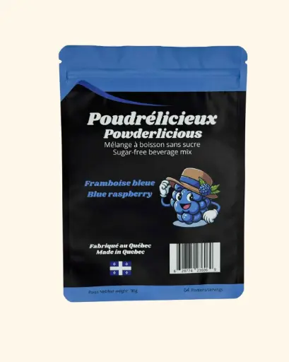 Mélange à boisson sans sucre - Framboise Bleue 96 g