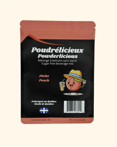 Mélange à boisson sans sucre - Pêche 96 g 