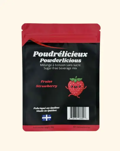 Mélange à boisson sans sucre - Fraise 96 g
